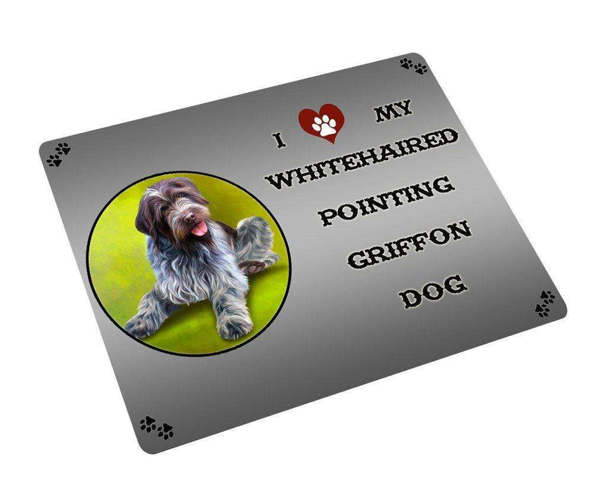 I love My Wirehaired Pointing Griffon Dog Art Portrait Print Woven Throw Sherpa Plush Fleece Blanket D303