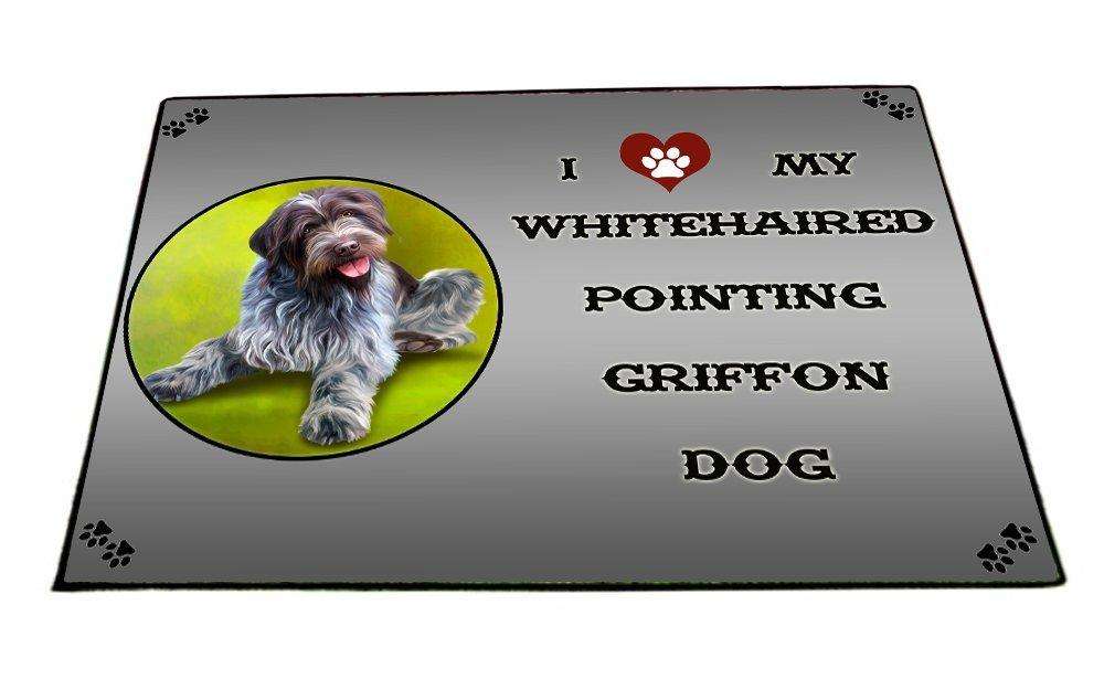 I love My Wirehaired Pointing Griffon Dog Indoor/Outdoor Floormat