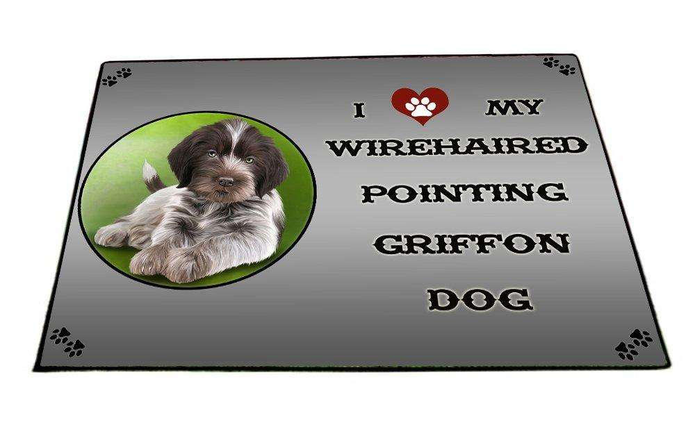 I love My Wirehaired Pointing Griffon Puppy Dog Indoor/Outdoor Floormat