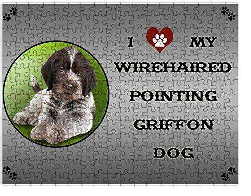 I love My Wirehaired Pointing Griffon Puppy Dog Puzzle with Photo Tin D316 (300 pc.)