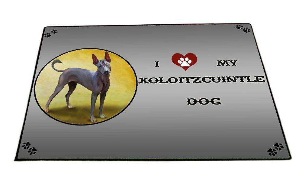 I love My Xoloitzcuintle Dog Indoor/Outdoor Floormat