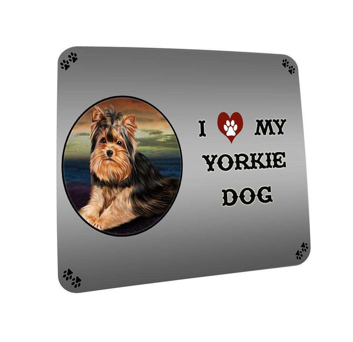 I love My Yorkie Dog Coasters Set of 4