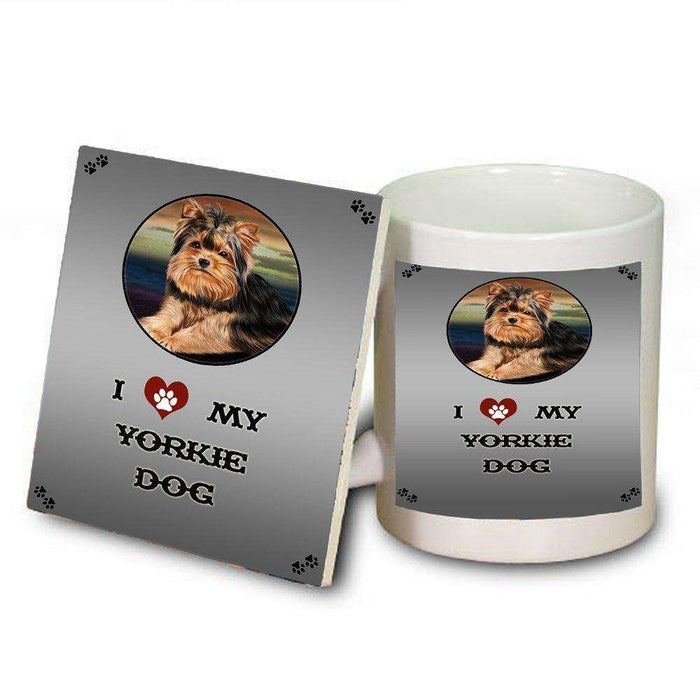 I love My Yorkie Dog Mug and Coaster Set