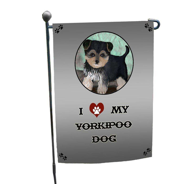 I love My Yorkipoo Dog Garden Flag
