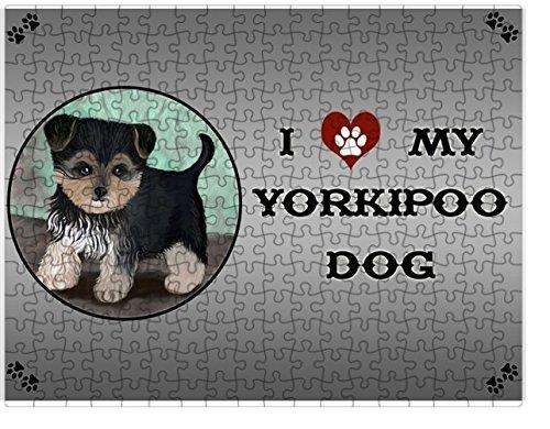 I love My Yorkipoo Dog Puzzle with Photo Tin D321