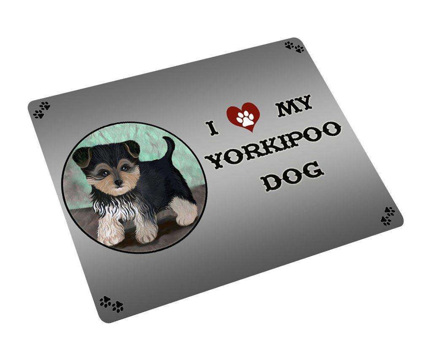 I love My Yorkipoo Dog Tempered Cutting Board