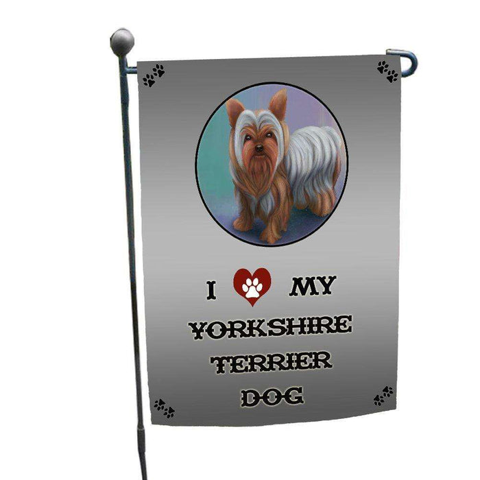 I love My Yorkshire Terrier Dog Garden Flag