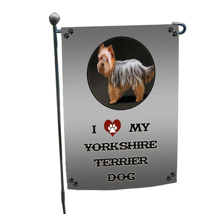 I love My Yorkshire Terrier Dog Garden Flag