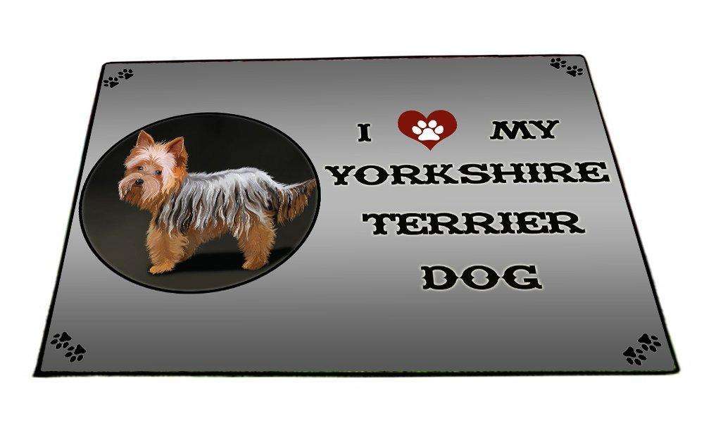 I love My Yorkshire Terrier Dog Indoor/Outdoor Floormat