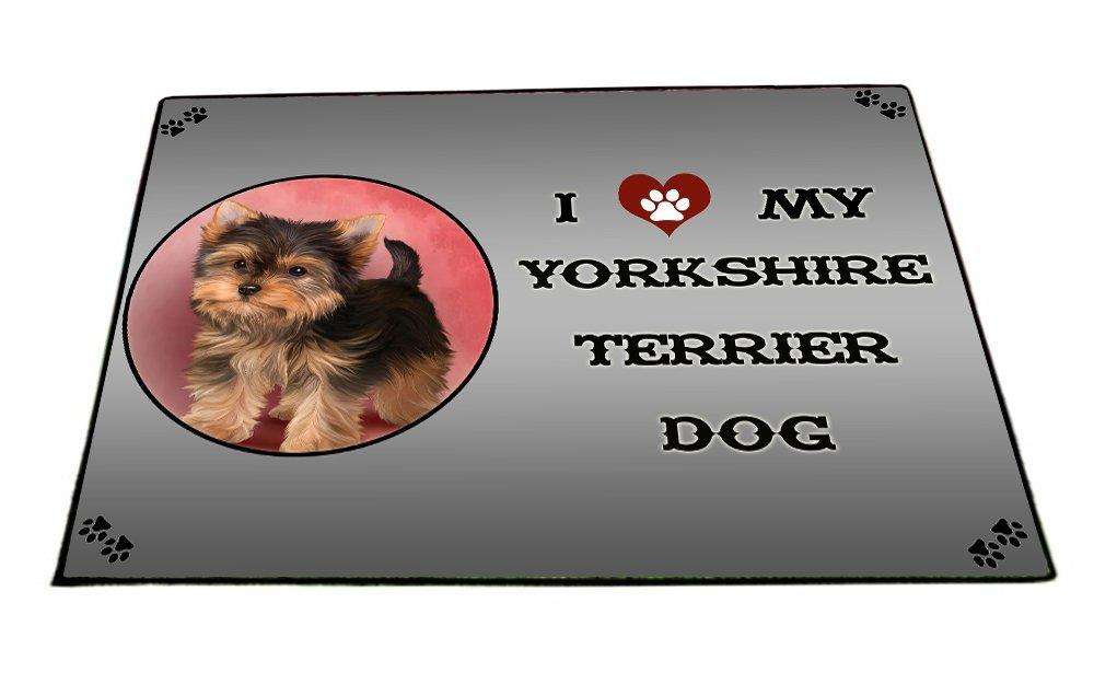 I love My Yorkshire Terrier Dog Indoor/Outdoor Floormat