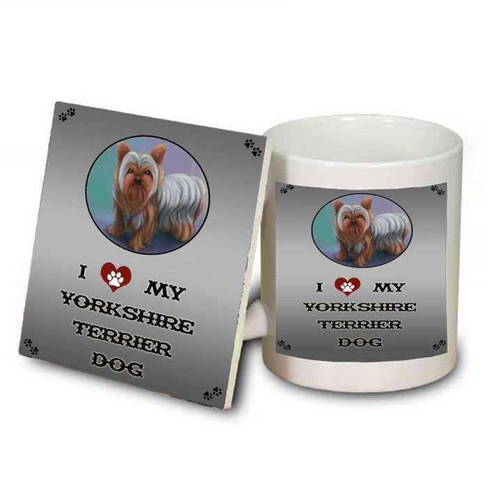 I love My Yorkshire Terrier Dog Mug and Coaster Set