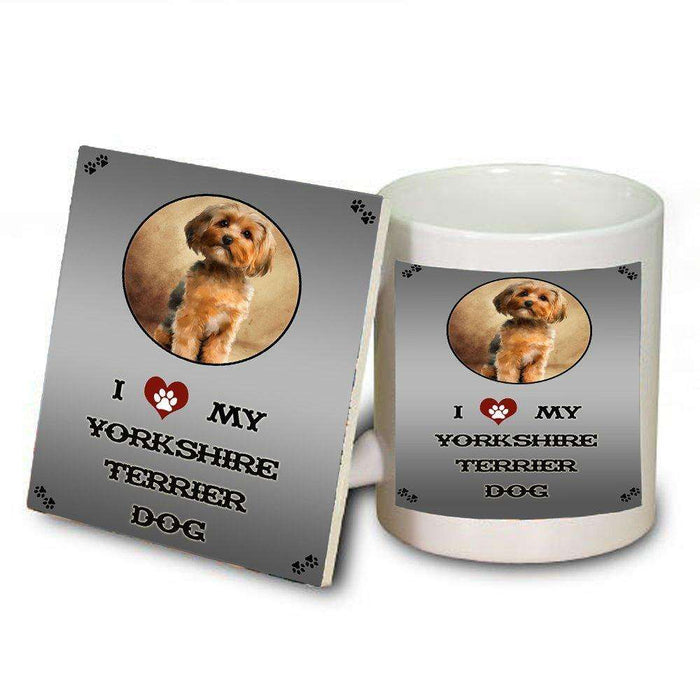 I love My Yorkshire Terrier Dog Mug and Coaster Set