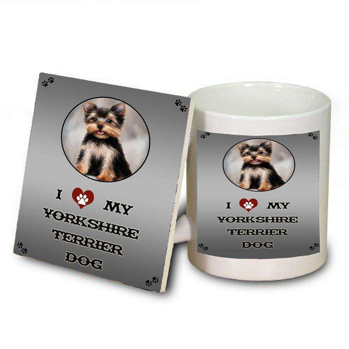 I love My Yorkshire Terrier Dog Mug and Coaster Set