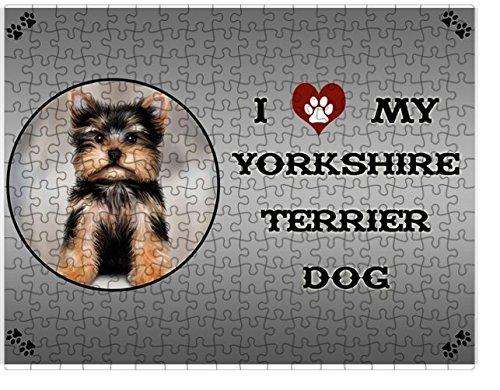 I love My Yorkshire Terrier Dog Puzzle with Photo Tin D323