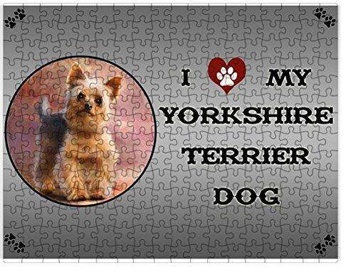 I love My Yorkshire Terrier Dog Puzzle with Photo Tin D326