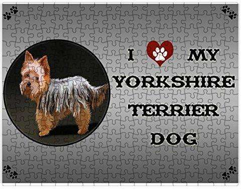 I love My Yorkshire Terrier Dog Puzzle with Photo Tin D327