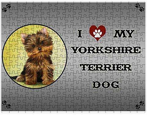 I love My Yorkshire Terrier Dog Puzzle with Photo Tin D330