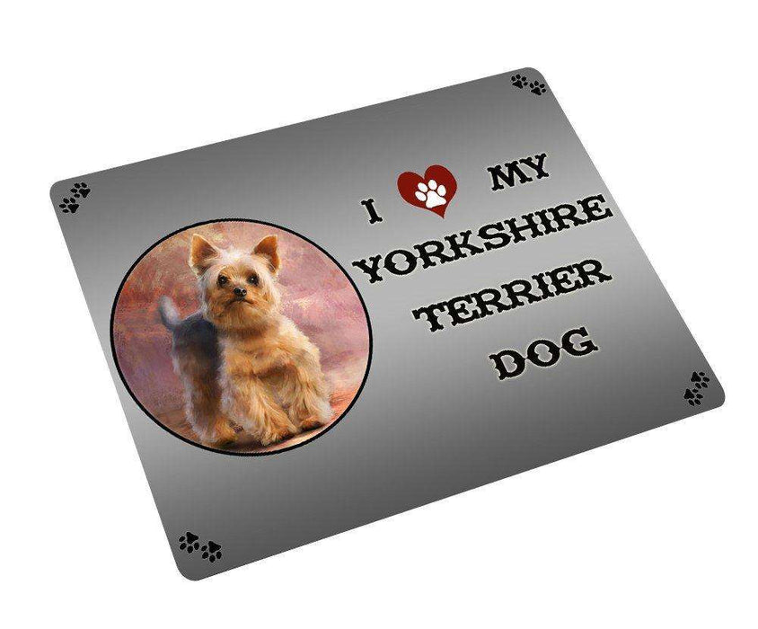 I love My Yorkshire Terrier Dog Tempered Cutting Board CB117