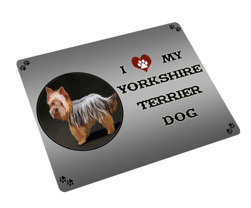 I love My Yorkshire Terrier Dog Tempered Cutting Board CB118