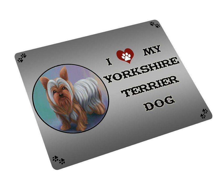 I love My Yorkshire Terrier Dog Tempered Cutting Board CB120