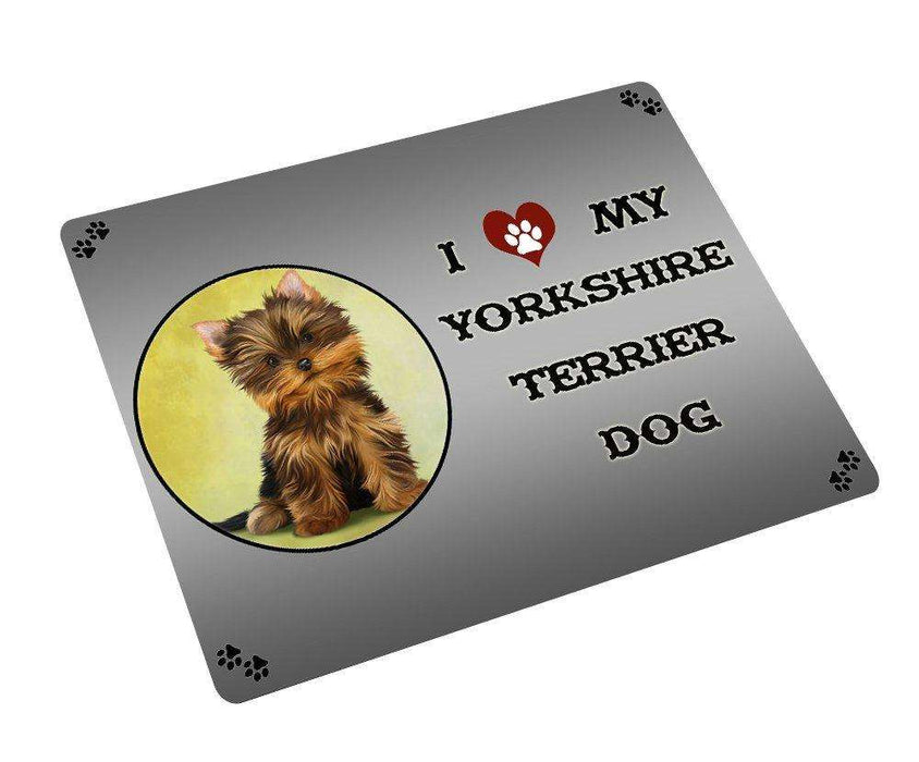 I love My Yorkshire Terrier Dog Tempered Cutting Board CB121