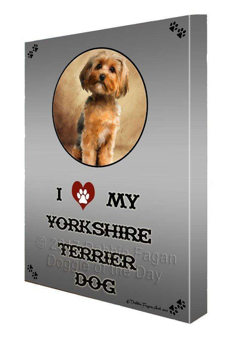 I love My Yorkshire Terrier Dog Wall Art Canvas CV156