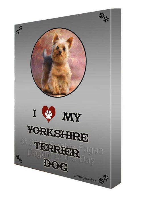 I love My Yorkshire Terrier Dog Wall Art Canvas CV157
