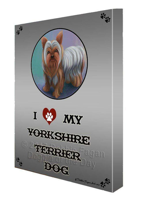 I love My Yorkshire Terrier Dog Wall Art Canvas CV160