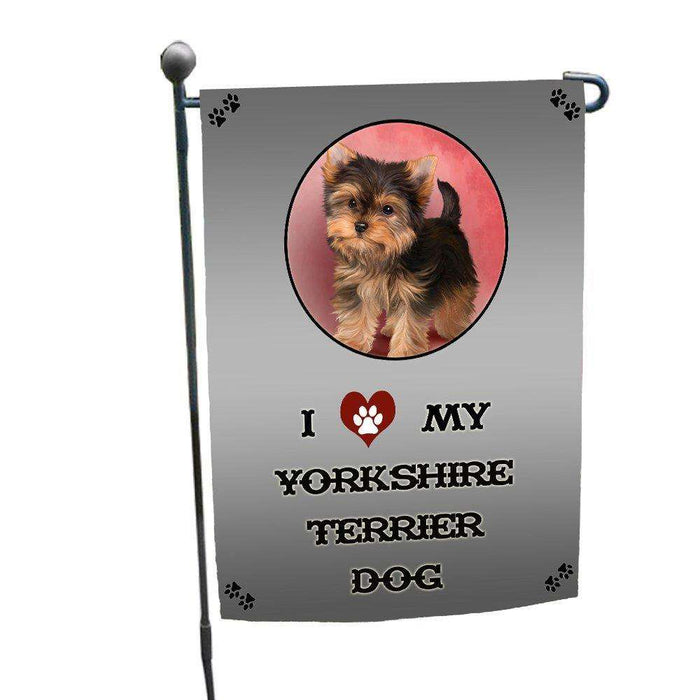 I love My Yorkshire Terrier Puppy Dog Garden Flag