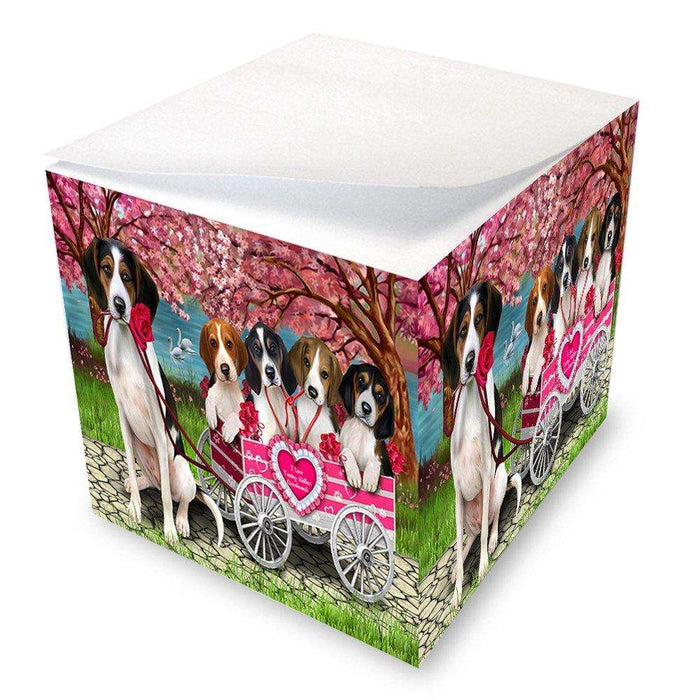 I Love Treeing Walker Coonhounds Dog in a Cart Note Cube NOC48595