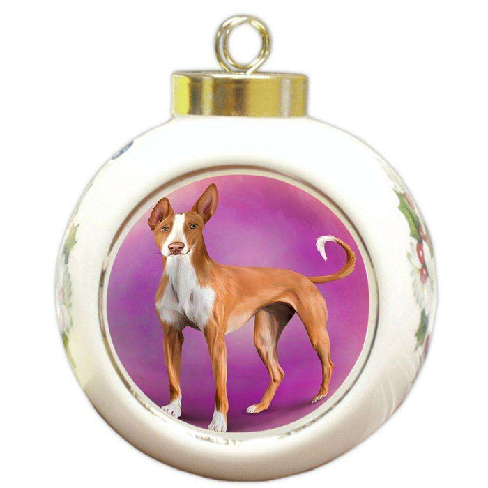 Ibizan Hound Dog Round Ball Christmas Ornament RBPOR48502