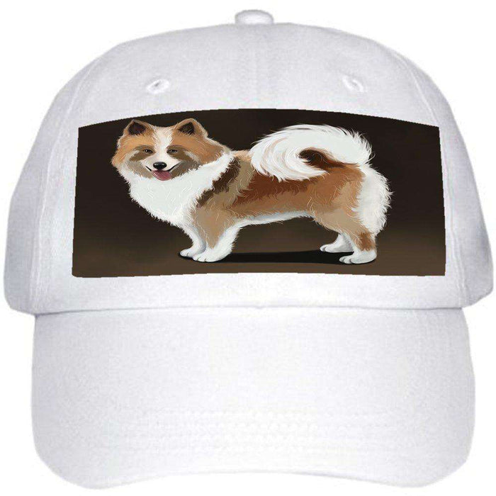 Icelandic Sheepdog Dog Ball Hat Cap Off White
