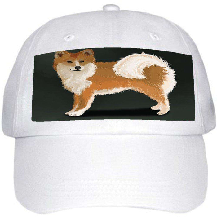 Icelandic Sheepdog Dog Ball Hat Cap Off White