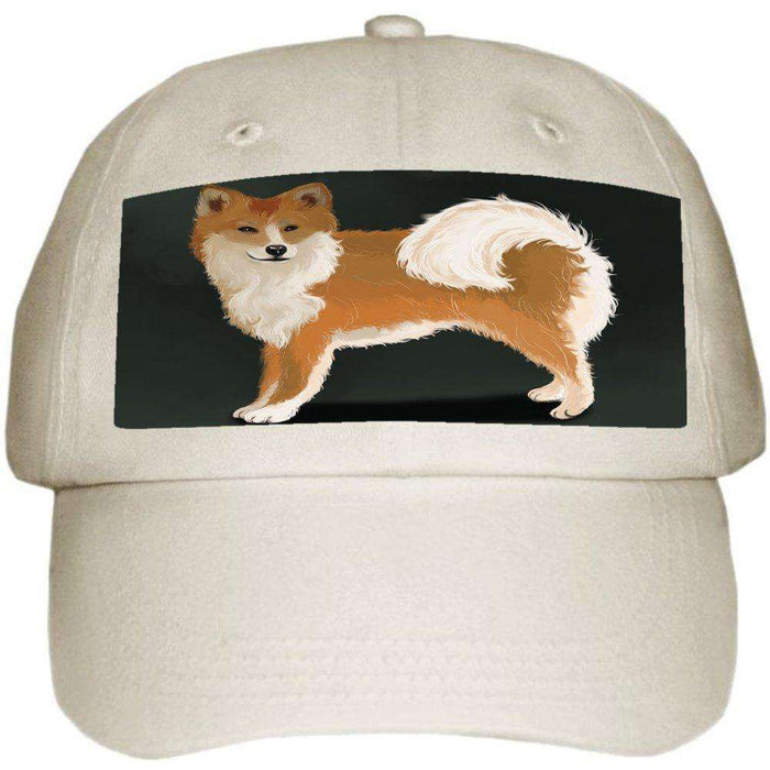 Icelandic Sheepdog Dog Ball Hat Cap Off White