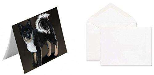 Icelandic Sheepdog Dog Handmade Artwork Assorted Pets Greeting Cards and Note Cards with Envelopes for All Occasions and Holiday Seasons