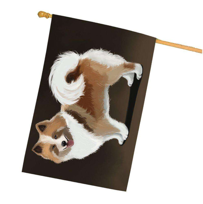 Icelandic Sheepdog Dog House Flag