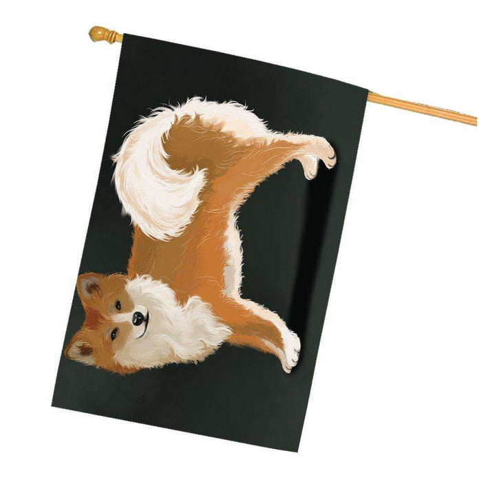 Icelandic Sheepdog Dog House Flag