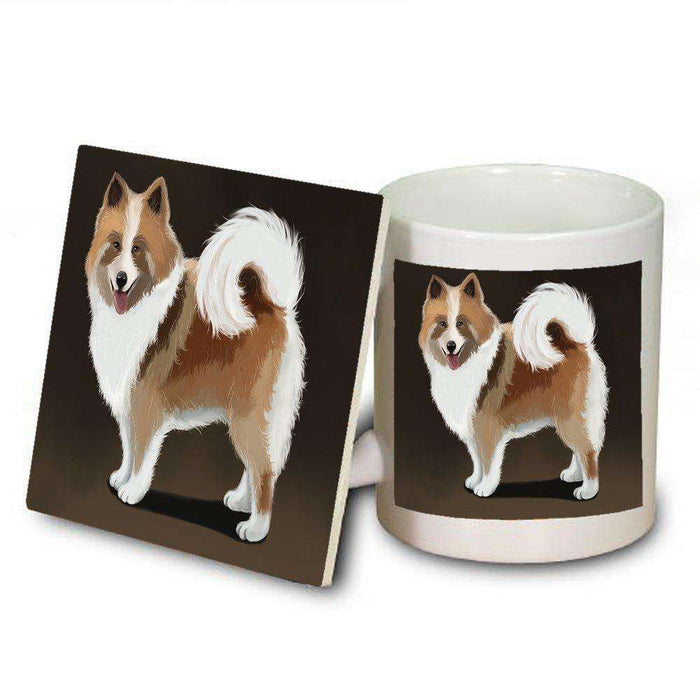 Icelandic Sheepdog Dog Mug and Coaster Set