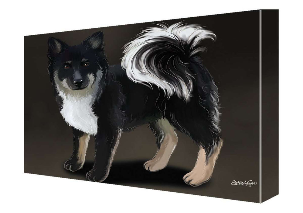 Icelandic Sheepdog Dog Painting Printed on Canvas Wall Art Signed