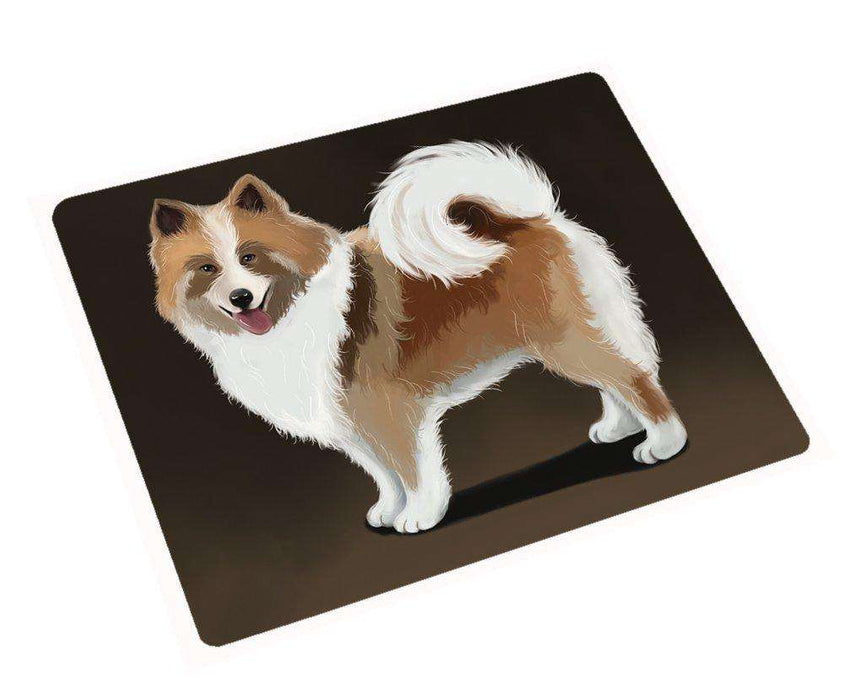 Icelandic Sheepdog Dog Tempered Cutting Board