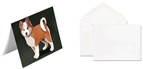 Icelandic Sheepdog Puppy Dog Handmade Artwork Assorted Pets Greeting Cards and Note Cards with Envelopes for All Occasions and Holiday Seasons