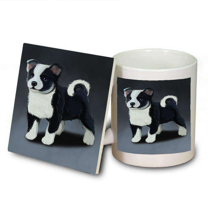 Icelandic Sheepdog Puppy Dog Mug and Coaster Set