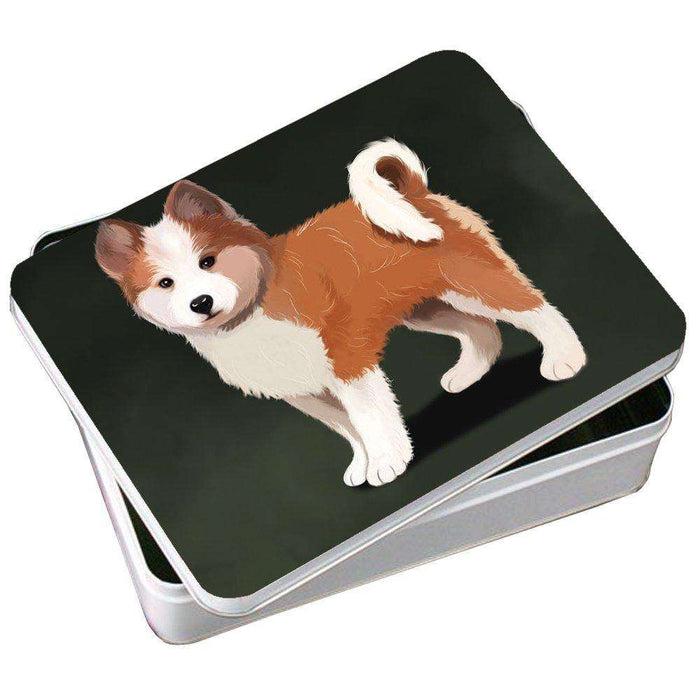 Icelandic Sheepdog Puppy Dog Photo Storage Tin