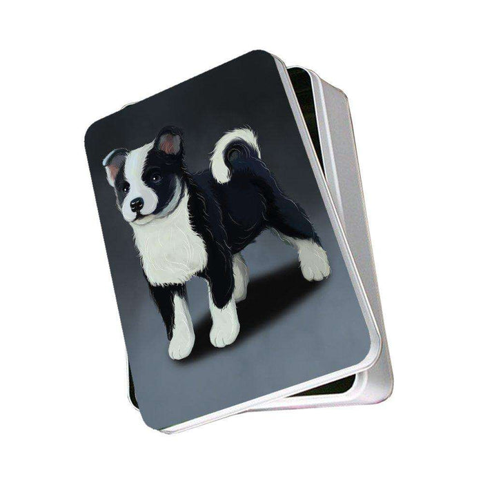 Icelandic Sheepdog Puppy Dog Photo Storage Tin