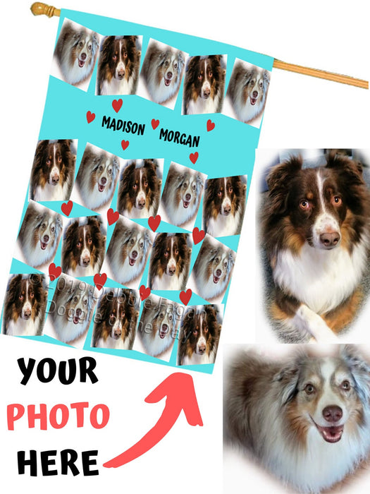 Custom Add Your Photo Here PET Dog Cat Photos on House Flag