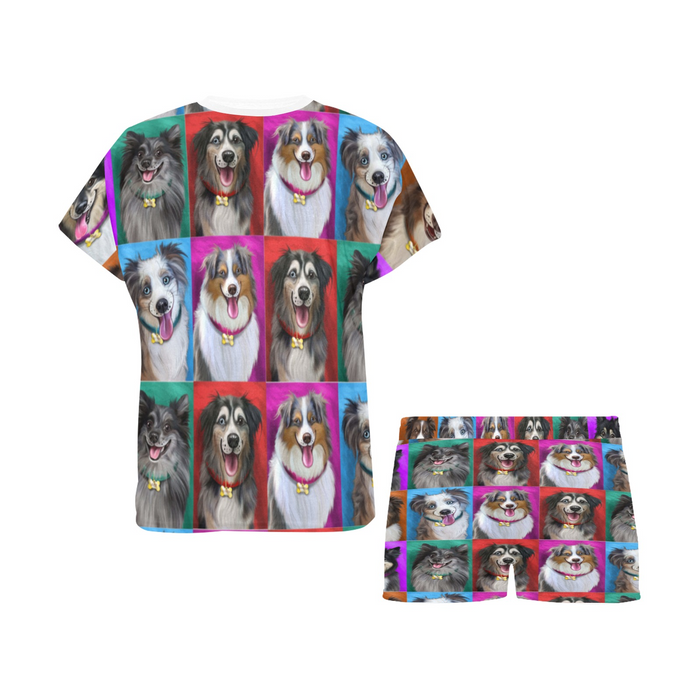 Custom Add Your Photo Here PET Dog Cat Photos on Women's Short Pajama Set
