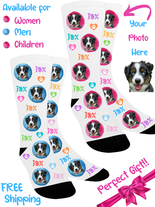 Personalized Custom Socks All Over Add Your PET or Human Photos for Mens Kids Womens