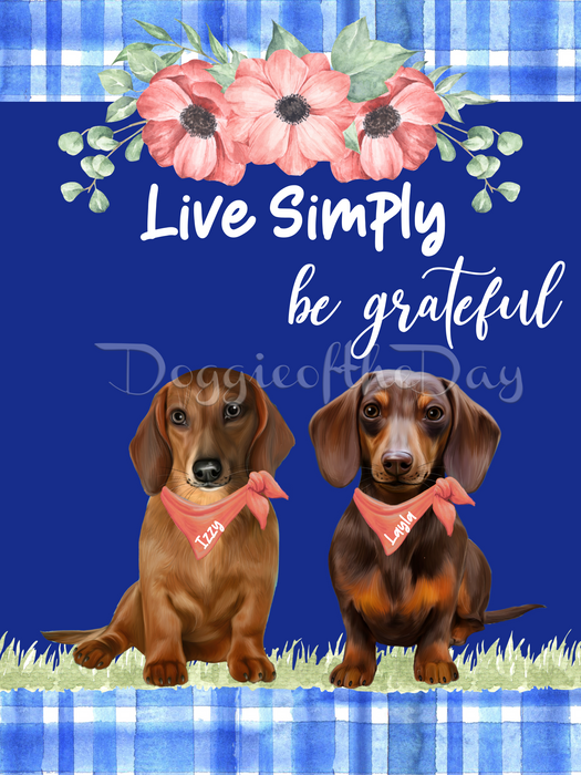 Custom Digital Painting Art Photo Personalized Dog Cat in Live Simply Be Grateful Background