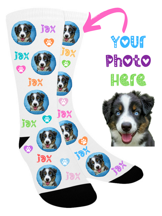 Personalized Custom Socks All Over Add Your PET or Human Photos for Mens Kids Womens