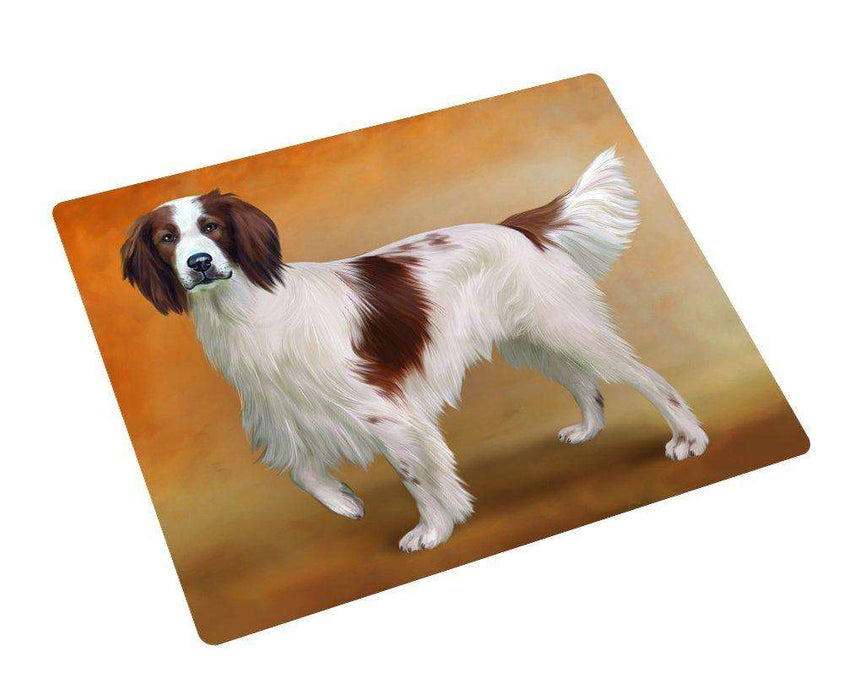 Irish Red White Setter Dog Art Portrait Print Woven Throw Sherpa Plush Fleece Blanket